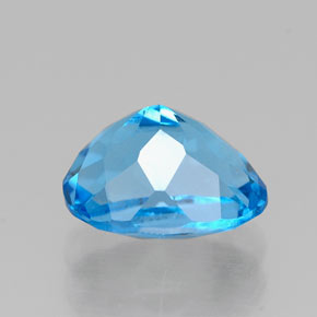Topaze bleue naturelle coupe ovale, 1,79 ct, VVS-VS