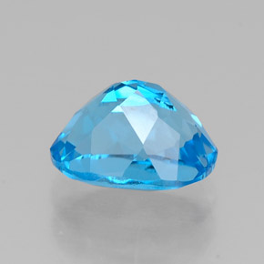 Topaze bleue naturelle coupe ovale, 1,80 ct, VVS