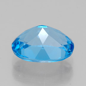 Topaze bleue naturelle coupe ovale, 2,41 ct, VVS