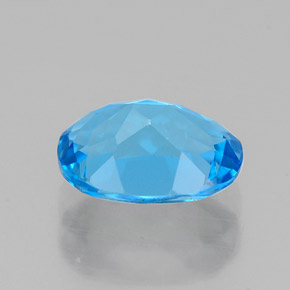 Topaze bleue naturelle coupe ovale, 1,53 ct, VVS