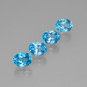 Achetez naturel ct bleue topaze gems, coupe ovale, en provenance brésil chez gemselect. en stock, livraison internationale!