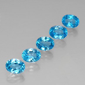 Achetez naturel ct bleue topaze gems, coupe ovale, en provenance brésil chez gemselect. en stock, livraison internationale!