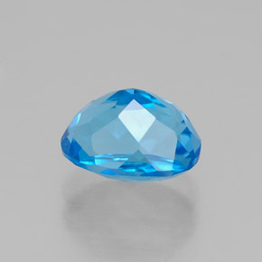 Topaze bleue naturelle coupe ovale, 2,01 ct, VVS
