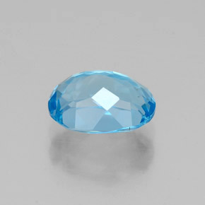 Topaze bleue naturelle coupe ovale, 1,62 ct, VVS
