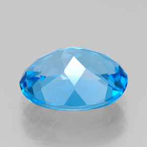 Topaze bleue naturelle coupe ovale, 2,28 ct, VVS