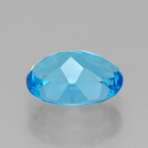 Topaze bleue naturelle coupe ovale, 1,69 ct, VS