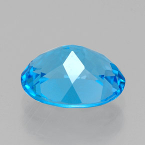 Topaze bleue naturelle coupe ovale, 2,25 ct, VVS