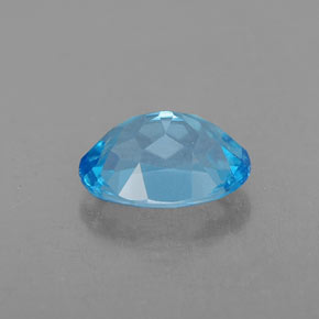 Topaze bleue naturelle coupe ovale, 1,64 ct, VVS