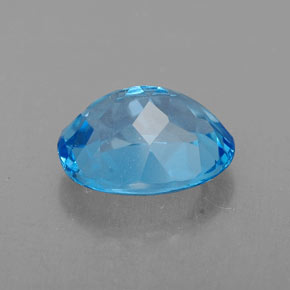 Topaze bleue naturelle coupe ovale, 2,54 ct, VVS
