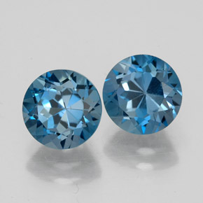 Achetez naturel ct bleue topaze gems, coupe roude, en provenance brésil chez gemselect. en stock, livraison internationale!