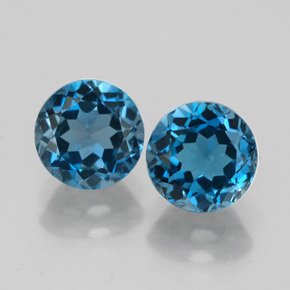 Achetez naturel ct bleue topaze gems, coupe roude, en provenance brésil chez gemselect. en stock, livraison internationale!