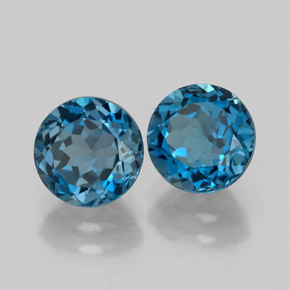 Achetez naturel ct bleue topaze gems, coupe roude, en provenance brésil chez gemselect. en stock, livraison internationale!