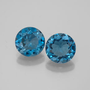 Achetez naturel ct bleue topaze gems, coupe roude, en provenance brésil chez gemselect. en stock, livraison internationale!