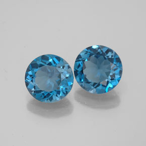 Achetez naturel ct bleue topaze gems, coupe roude, en provenance brésil chez gemselect. en stock, livraison internationale!