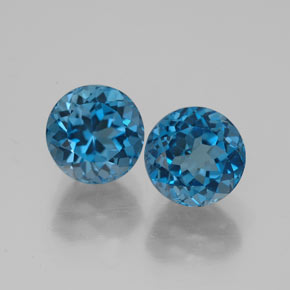 Achetez naturel ct bleue topaze gems, coupe roude, en provenance brésil chez gemselect. en stock, livraison internationale!