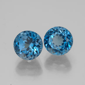 Achetez naturel ct bleue topaze gems, coupe roude, en provenance brésil chez gemselect. en stock, livraison internationale!