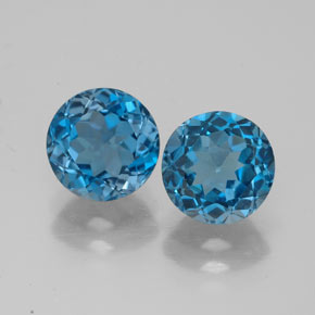 Achetez naturel ct bleue topaze gems, coupe roude, en provenance brésil chez gemselect. en stock, livraison internationale!