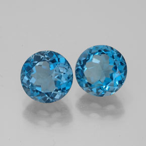 Achetez naturel ct bleue topaze gems, coupe roude, en provenance brésil chez gemselect. en stock, livraison internationale!