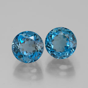 Achetez naturel ct bleue topaze gems, coupe roude, en provenance brésil chez gemselect. en stock, livraison internationale!