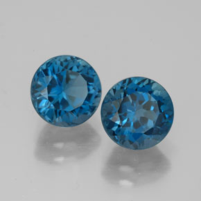 Achetez naturel ct bleue topaze gems, coupe roude, en provenance brésil chez gemselect. en stock, livraison internationale!