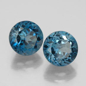 Achetez naturel ct bleue topaze gems, coupe roude, en provenance brésil chez gemselect. en stock, livraison internationale!