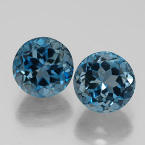 Achetez naturel ct bleue topaze gems, coupe roude, en provenance brésil chez gemselect. en stock, livraison internationale!