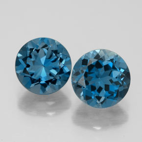 Achetez naturel ct bleue topaze gems, coupe roude, en provenance brésil chez gemselect. en stock, livraison internationale!