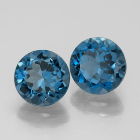 Achetez naturel ct bleue topaze gems, coupe roude, en provenance brésil chez gemselect. en stock, livraison internationale!