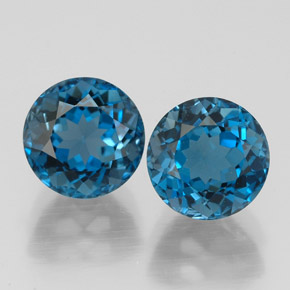 Achetez naturel ct bleue topaze gems, coupe roude, en provenance brésil chez gemselect. en stock, livraison internationale!