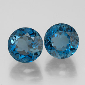 Achetez naturel ct bleue topaze gems, coupe roude, en provenance brésil chez gemselect. en stock, livraison internationale!