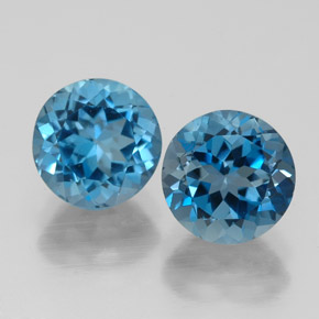 Achetez naturel ct bleue topaze gems, coupe roude, en provenance brésil chez gemselect. en stock, livraison internationale!