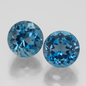 Achetez naturel ct bleue topaze gems, coupe roude, en provenance brésil chez gemselect. en stock, livraison internationale!