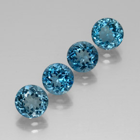Achetez naturel ct bleue topaze gems, coupe roude, en provenance brésil chez gemselect. en stock, livraison internationale!