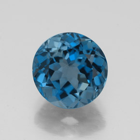 Topaze bleue naturelle coupe roude, 2,68 ct, VVS