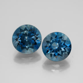 Achetez naturel ct bleue topaze gems, coupe roude, en provenance brésil chez gemselect. en stock, livraison internationale!