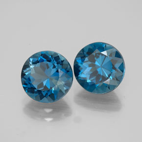 Achetez naturel ct bleue topaze gems, coupe roude, en provenance brésil chez gemselect. en stock, livraison internationale!