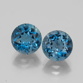 Achetez naturel ct bleue topaze gems, coupe roude, en provenance brésil chez gemselect. en stock, livraison internationale!