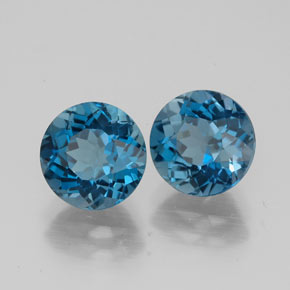 Achetez naturel ct bleue topaze gems, coupe roude, en provenance brésil chez gemselect. en stock, livraison internationale!