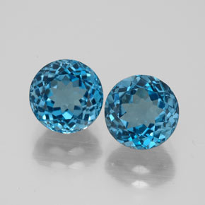 Achetez naturel ct bleue topaze gems, coupe roude, en provenance brésil chez gemselect. en stock, livraison internationale!