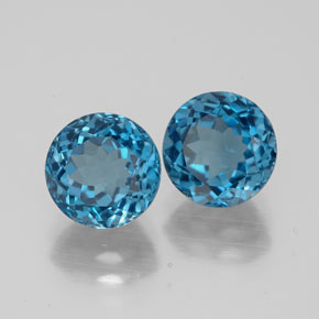 Achetez naturel ct bleue topaze gems, coupe roude, en provenance brésil chez gemselect. en stock, livraison internationale!