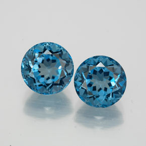 Achetez naturel ct bleue topaze gems, coupe roude, en provenance brésil chez gemselect. en stock, livraison internationale!