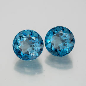 Achetez naturel ct bleue topaze gems, coupe roude, en provenance brésil chez gemselect. en stock, livraison internationale!
