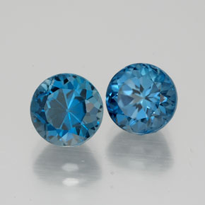Achetez naturel ct bleue topaze gems, coupe roude, en provenance brésil chez gemselect. en stock, livraison internationale!