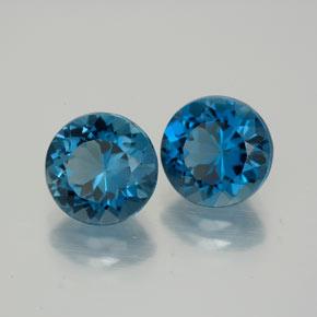 Achetez naturel ct bleue topaze gems, coupe roude, en provenance brésil chez gemselect. en stock, livraison internationale!