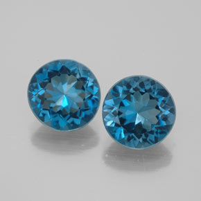Achetez naturel ct bleue topaze gems, coupe roude, en provenance brésil chez gemselect. en stock, livraison internationale!