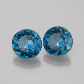 Achetez naturel ct bleue topaze gems, coupe roude, en provenance brésil chez gemselect. en stock, livraison internationale!