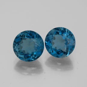 Achetez naturel ct bleue topaze gems, coupe roude, en provenance brésil chez gemselect. en stock, livraison internationale!