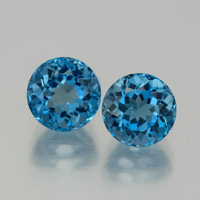 Achetez naturel ct bleue topaze gems, coupe roude, en provenance brésil chez gemselect. en stock, livraison internationale!