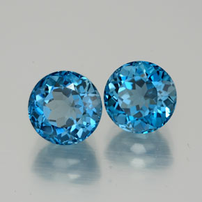 Achetez naturel ct bleue topaze gems, coupe roude, en provenance brésil chez gemselect. en stock, livraison internationale!
