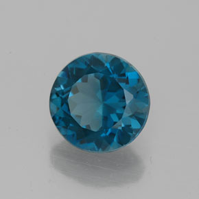 Topaze bleue naturelle coupe roude, 2,32 ct, VVS